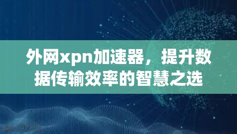 外网xpn加速器，提升数据传输效率的智慧之选