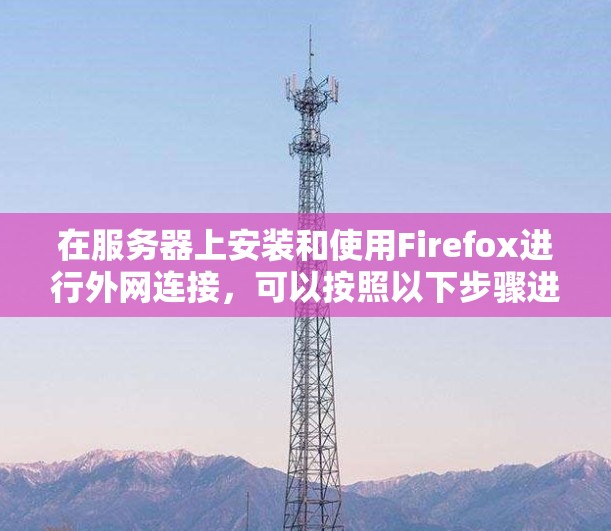 在服务器上安装和使用Firefox进行外网连接，可以按照以下步骤进行