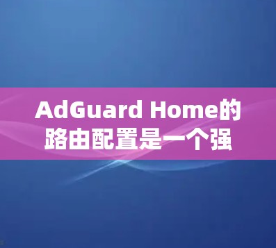 AdGuard Home的路由配置是一个强大的工具，用于保护网站的安全。以下是对如何进行路由器配置的详细说明