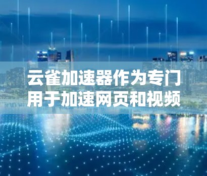 云雀加速器作为专门用于加速网页和视频的工具，提供多种功能以满足用户的需求。以下是其PC端的主要功能和特点