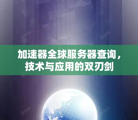 加速器全球服务器查询，技术与应用的双刃剑