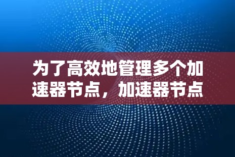 为了高效地管理多个加速器节点，加速器节点切换工具是一个非常有用的工具。以下是一个详细的使用指南，帮助你更好地理解和操作加速器节点切换工具