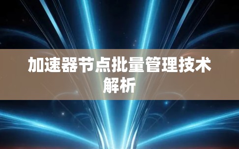 加速器节点批量管理技术解析