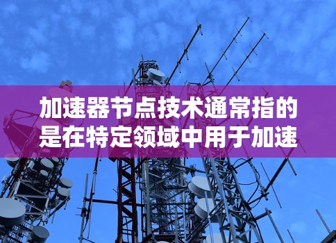 加速器节点技术通常指的是在特定领域中用于加速特定算法、计算任务或数据处理的硬件或软件加速器。以下是一些可能的解释