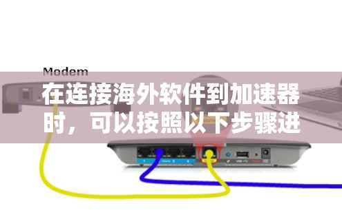 在连接海外软件到加速器时，可以按照以下步骤进行操作