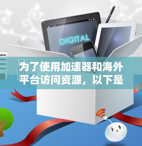 为了使用加速器和海外平台访问资源，以下是一个系统化的指导
