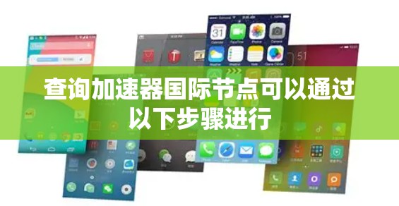 查询加速器国际节点可以通过以下步骤进行