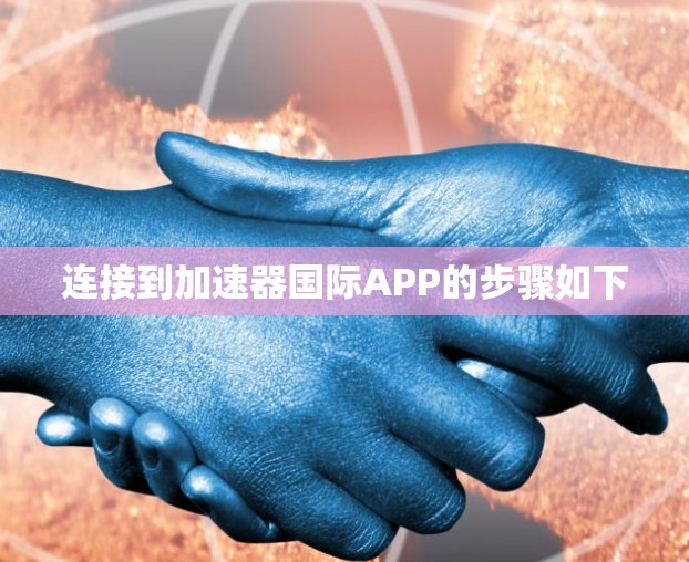 连接到加速器国际APP的步骤如下