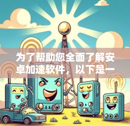 为了帮助您全面了解安卓加速软件,以下是一个结构化的指南,涵盖软件类型、功能特点、优化技术、用户需求、硬件配置、稳定性维护以及更新升级等方面 为了帮助您全面了解安卓加速软件,以下是一个结构化的指南,涵盖软件类型、功能特点、优化技术、用户需求、硬件配置、稳定性维护以及更新升级等方面