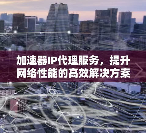 加速器IP代理服务,提升网络性能的高效解决方案 加速器IP代理服务,提升网络性能的高效解决方案