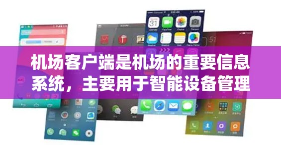 机场客户端是机场的重要信息系统,主要用于智能设备管理,如电子收费系统、信息管理系统和电子行李管理系统。以下是详细的使用步骤和注意事项 机场客户端是机场的重要信息系统,主要用于智能设备管理,如电子收费系统、信息管理系统和电子行李管理系统。以下是详细的使用步骤和注意事项