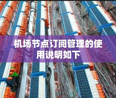 机场节点订阅管理的使用说明如下