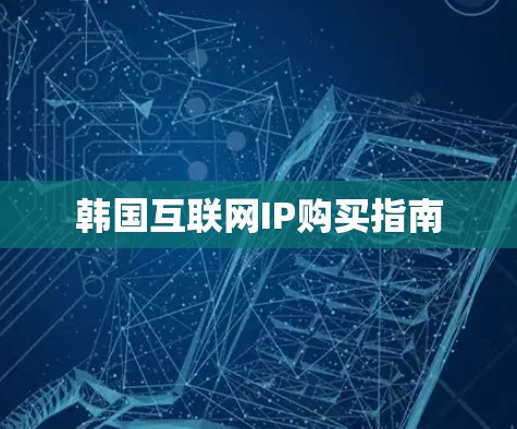 韩国互联网IP购买指南