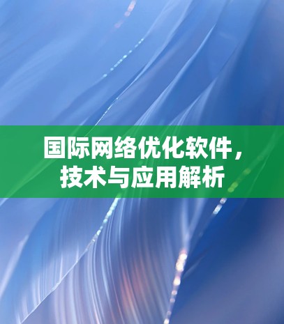 国际网络优化软件，技术与应用解析