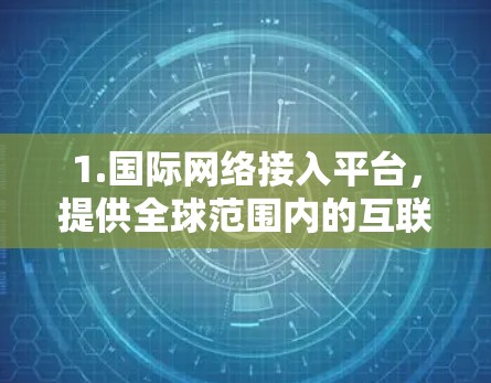 1.国际网络接入平台，提供全球范围内的互联网接入服务，满足不同国家和地区的用户需求