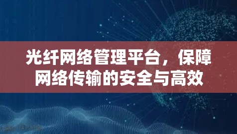 光纤网络管理平台，保障网络传输的安全与高效
