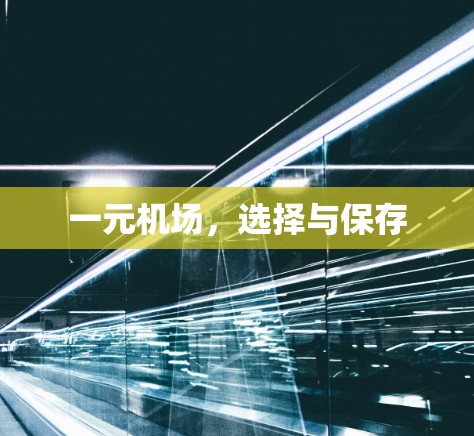 一元机场，选择与保存
